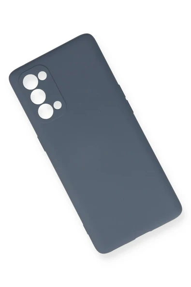 Oppo Reno 5 Pro Kılıf Nano içi Kadife Silikon - Gri - Resim 3