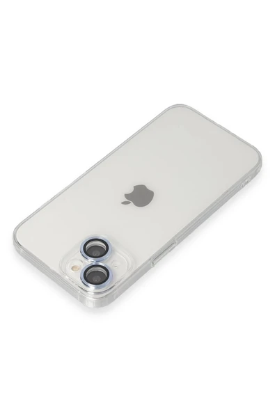 iPhone 14 Kılıf Luko Lens Silikon - Sierra Blue - Resim 4