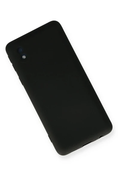 Samsung Galaxy A01 Core Kılıf Nano içi Kadife Silikon - Siyah - Resim 2