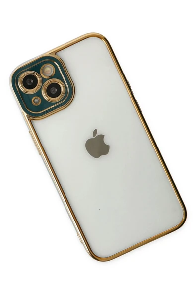 iPhone 14 Plus Kılıf Liva Lens Silikon - Yeşil - Resim 3