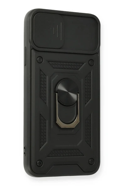 iPhone 11 Pro Kılıf Pars Lens Yüzüklü Silikon - Siyah - Resim 2