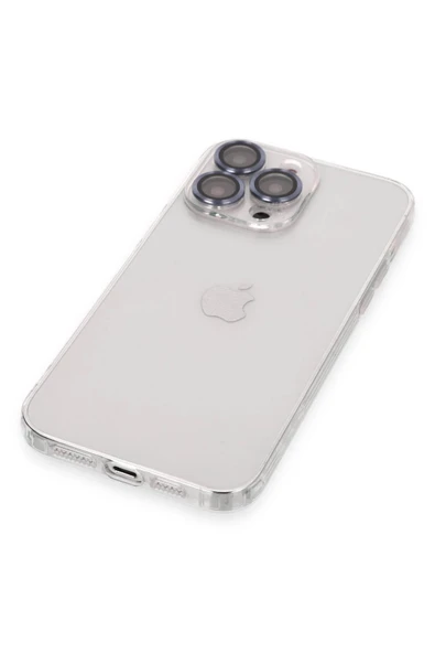 iPhone 13 Pro Max Kılıf Luko Lens Silikon - Sierra Blue - Resim 4