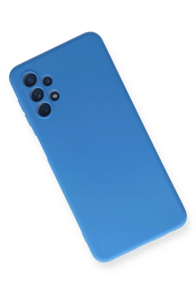 Samsung Galaxy A52 Kılıf Nano içi Kadife Silikon - Mavi - Resim 3