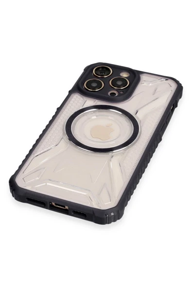 iPhone 14 Pro Max Kılıf Prag Magneticsafe Kapak - Siyah - Resim 4