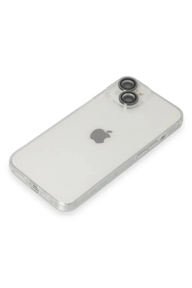 iPhone 14 Kılıf Luko Lens Silikon - Siyah - Resim 4