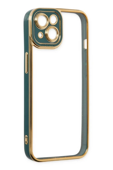 iPhone 14 Plus Kılıf Liva Lens Silikon - Yeşil - Resim 4