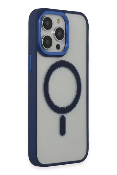 iPhone 14 Pro Kılıf Room Magneticsafe Silikon - Lacivert - Resim 2