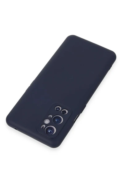 One Plus 9 Pro Kılıf Nano içi Kadife Silikon - Lacivert - Resim 2