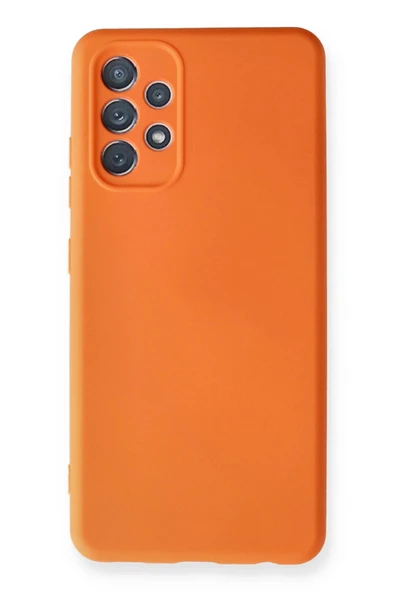 Samsung Galaxy A32 Kılıf Nano içi Kadife Silikon - Turuncu ürün görseli