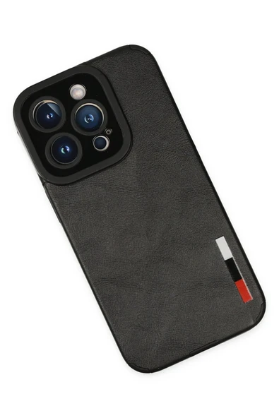 iPhone 14 Pro Kılıf Loop Deri Silikon - Siyah - Resim 3