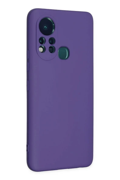 İnfinix Hot 11s Kılıf Nano içi Kadife Silikon - Mor - Resim 3
