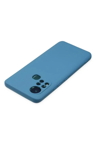 İnfinix Hot 11s Kılıf Nano içi Kadife Silikon - Mavi - Resim 2