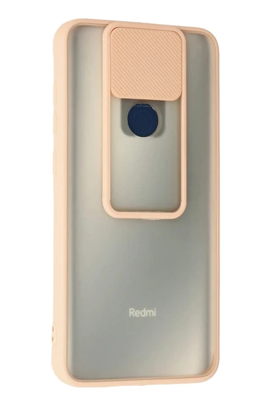 Xiaomi Redmi Note 9 Kılıf Palm Buzlu Kamera Sürgülü Silikon - Pembe - Resim 3