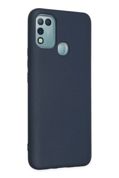 İnfinix Hot 10 Play Kılıf Nano içi Kadife Silikon - Lacivert - Resim 3