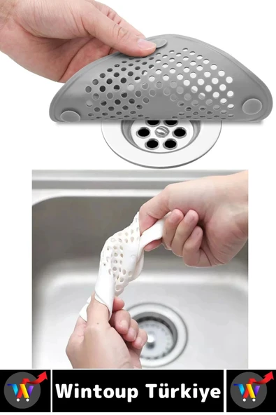 Kolay Temizlenir Mutfak Banyo Küvet Lavabo Tıkanma Önleyen Esnek Silikon Lavabo Gider Filtresi 2 Adt - 2