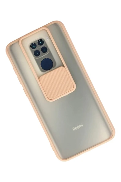 Xiaomi Redmi Note 9 Kılıf Palm Buzlu Kamera Sürgülü Silikon - Pembe - Resim 2