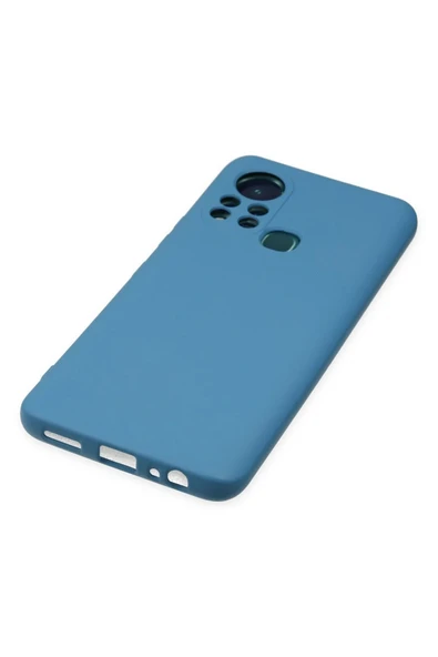 İnfinix Hot 11s Kılıf Nano içi Kadife Silikon - Mavi - Resim 5