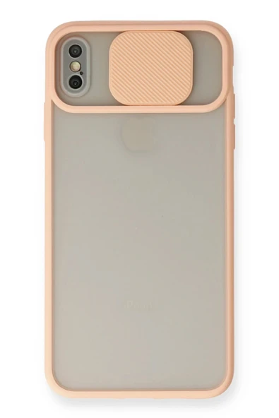iPhone X Kılıf Palm Buzlu Kamera Sürgülü Silikon - Pembe ürün görseli