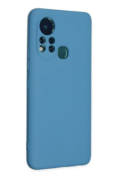 İnfinix Hot 11s Kılıf Nano içi Kadife Silikon - Mavi - Resim 3