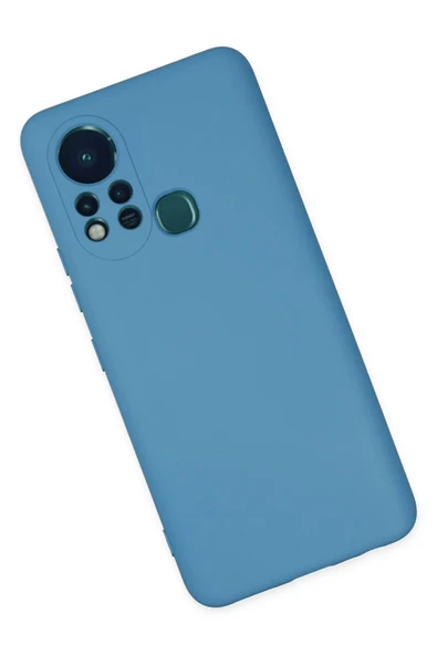 İnfinix Hot 11s Kılıf Nano içi Kadife Silikon - Mavi - Resim 4