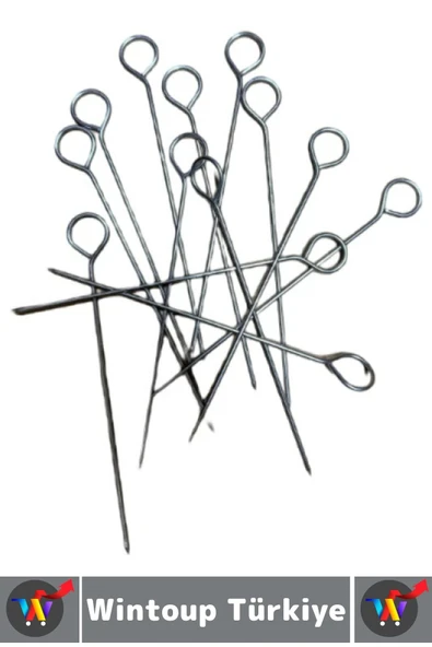 Premium Uzun Ömürlü Isıya Dayanıklı Sebze Et Tavuk Balık Izgara Airfryer Şiş Teli 20 Cm X 10 Adet - Resim 2