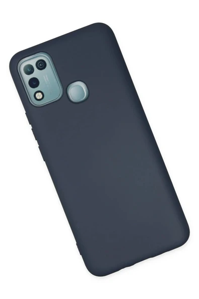 İnfinix Hot 10 Play Kılıf Nano içi Kadife Silikon - Lacivert - Resim 4