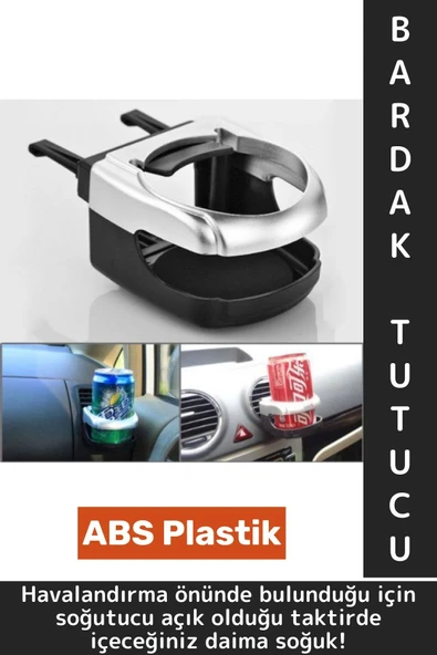 Universal Tüm Araç Modelleri Havalandırma Uyumlu Kolay Montaj Sert Plastik Araç İçi Bardak Tutucu
