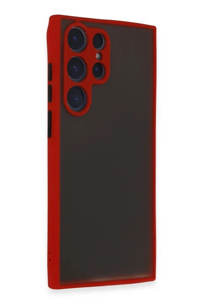 Samsung Galaxy S22 Ultra Kılıf Montreal Silikon Kapak - Kırmızı - Resim 2
