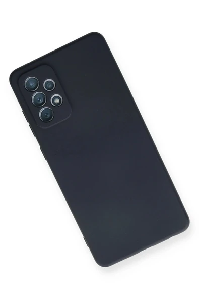 Samsung Galaxy A72 Kılıf Nano içi Kadife Silikon - Lacivert - Resim 3