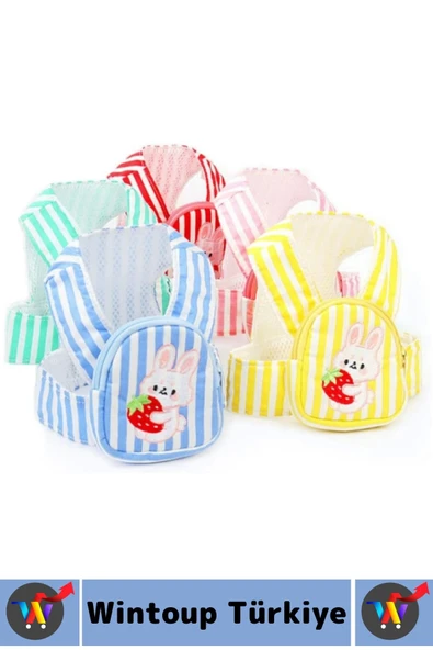 Yüksek Kaliteli Şık Sevimli Küçük Irk Kedi Köpek Evcil Hayvan Çantalı Göğüs Gezdirme Tasması Seti - 4