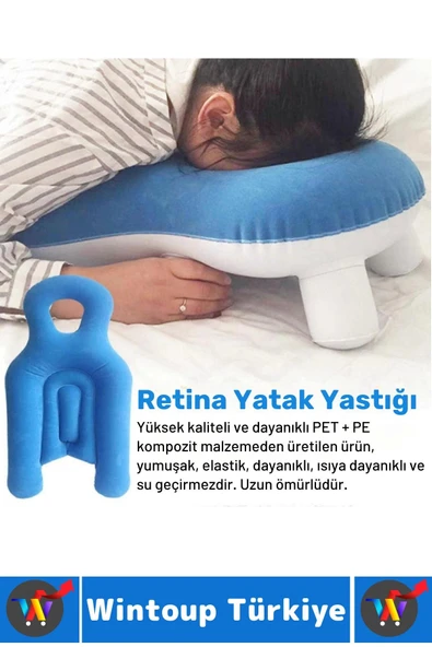 Retina Göz Ameliyatı Sonrası Şişme Yastık Vitrektomi Yastığı Şişirme Pompası Hediyeli - 2