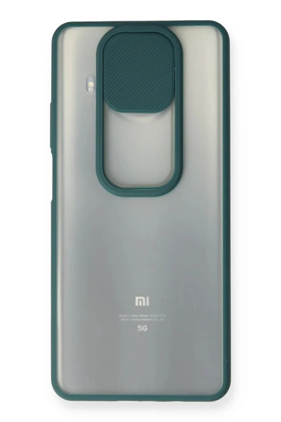 Xiaomi Mi 10T Lite Kılıf Palm Buzlu Kamera Sürgülü Silikon - Yeşil - Resim 2