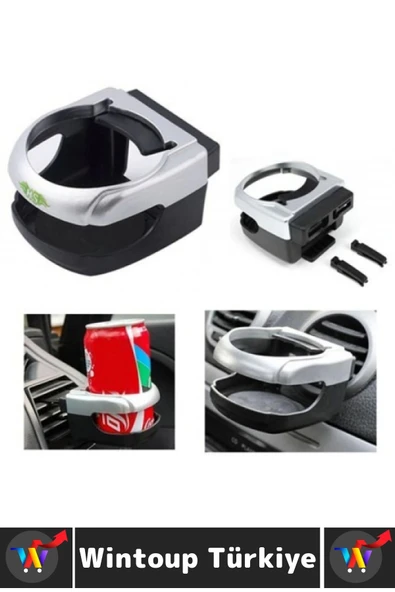 Universal Tüm Araç Modelleri Havalandırma Uyumlu Kolay Montaj Sert Plastik Araç İçi Bardak Tutucu - 2