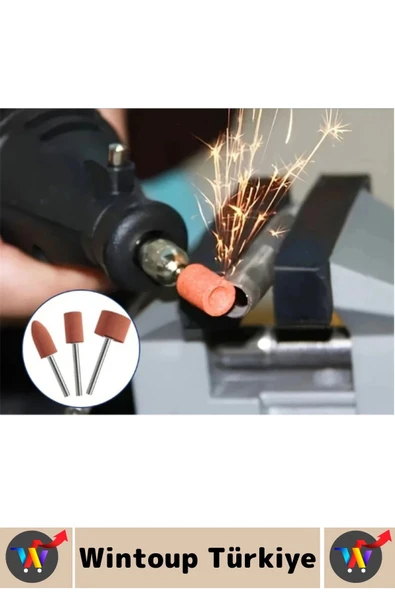 Dayanıklı Atölye Tamir Metal Ahşap Plastik Parlatma Temizleme Çapak Alma Kalıpçı Taşlama Seti 10 Prç - 2