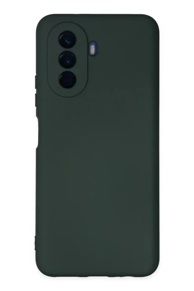 Huawei Nova Y70 Kılıf Nano içi Kadife Silikon - Koyu Yeşil ürün görseli