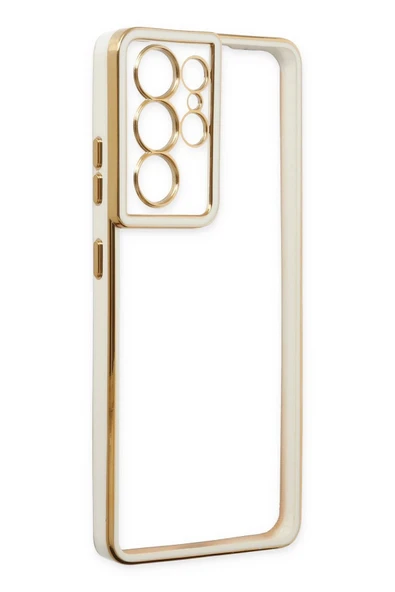 Samsung Galaxy S21 Ultra Kılıf Liva Lens Silikon - Beyaz - Resim 4