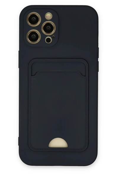 iPhone 12 Pro Max Kılıf Kelvin Kartvizitli Silikon - Lacivert ürün görseli