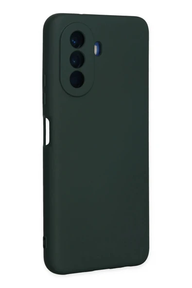 Huawei Nova Y70 Kılıf Nano içi Kadife Silikon - Koyu Yeşil - Resim 2