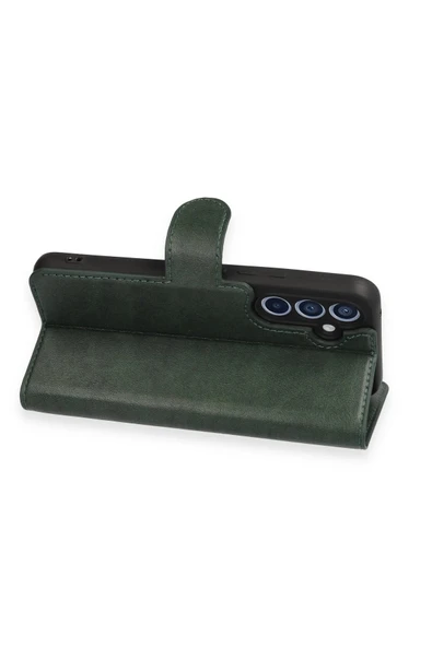 Samsung Galaxy A34 5G Kılıf Trend S Plus Kapaklı Kılıf - Yeşil - Resim 4