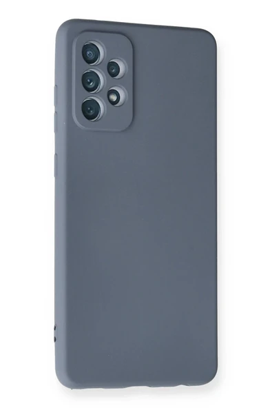 Samsung Galaxy A72 Kılıf Nano içi Kadife Silikon - Gri - Resim 2