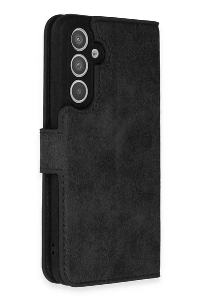 Samsung Galaxy A54 5G Kılıf Trend S Plus Kapaklı Kılıf - Siyah - Resim 2