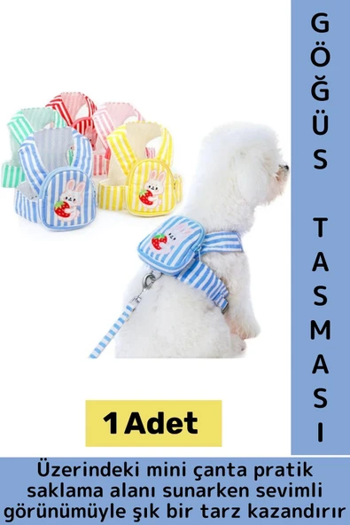 Yüksek Kaliteli Şık Sevimli Küçük Irk Kedi Köpek Evcil Hayvan Çantalı Göğüs Gezdirme Tasması Seti