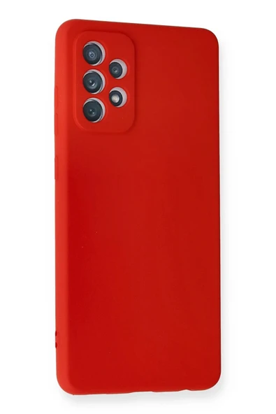 Samsung Galaxy A72 Kılıf Nano içi Kadife Silikon - Kırmızı - Resim 2