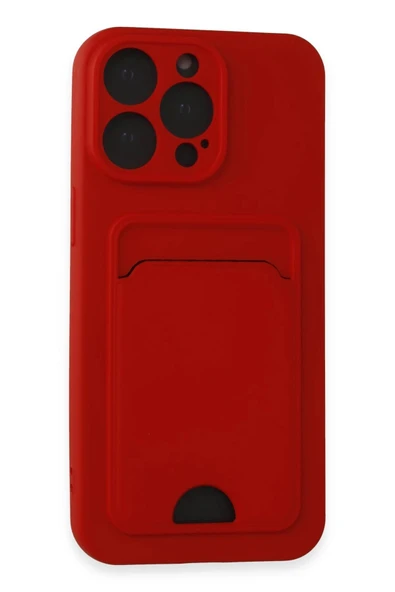 iPhone 14 Pro Max Kılıf Kelvin Kartvizitli Silikon - Kırmızı ürün görseli