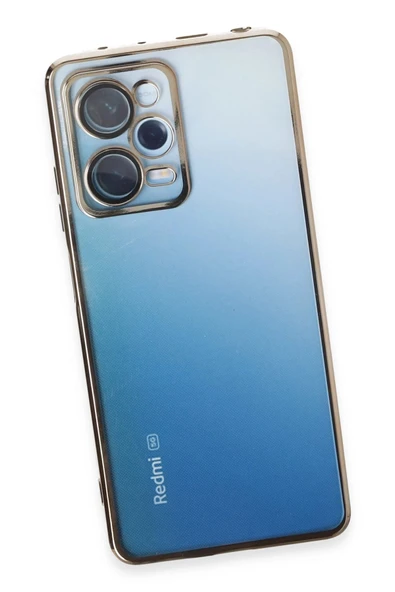 Xiaomi Redmi Note 12 Pro 5G Kılıf Lensli Silikon - Gold - Resim 5