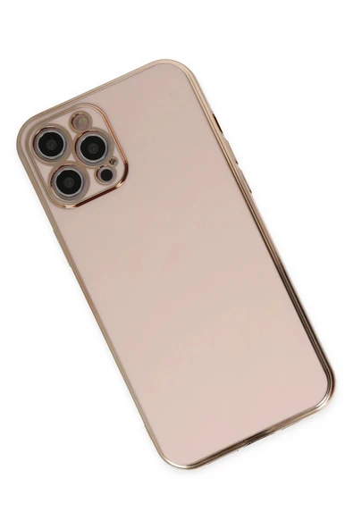 iPhone 12 Pro Kılıf Volet Silikon - Pembe - Resim 2