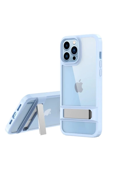 iPhone 13 Pro Max Kılıf Rolet Stand Kapak - Sierra Blue ürün görseli