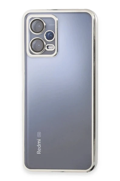 Xiaomi Redmi Note 12 5G Kılıf Lensli Silikon - Gümüş ürün görseli