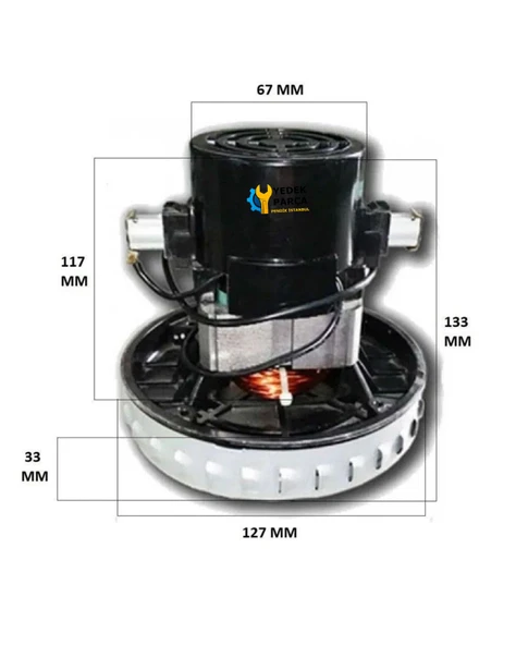Arnica Uyumlu Esenyel Süpürge Motoru 1400W HT90 - Resim 2