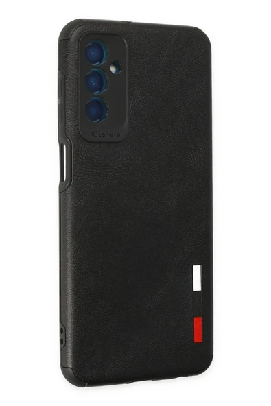 Samsung Galaxy M13 Kılıf Loop Deri Silikon - Siyah - Resim 2